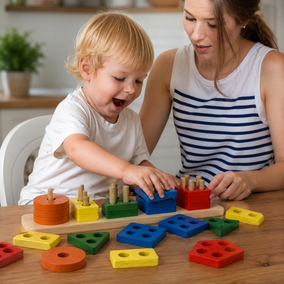 Wooden Shape Stacker