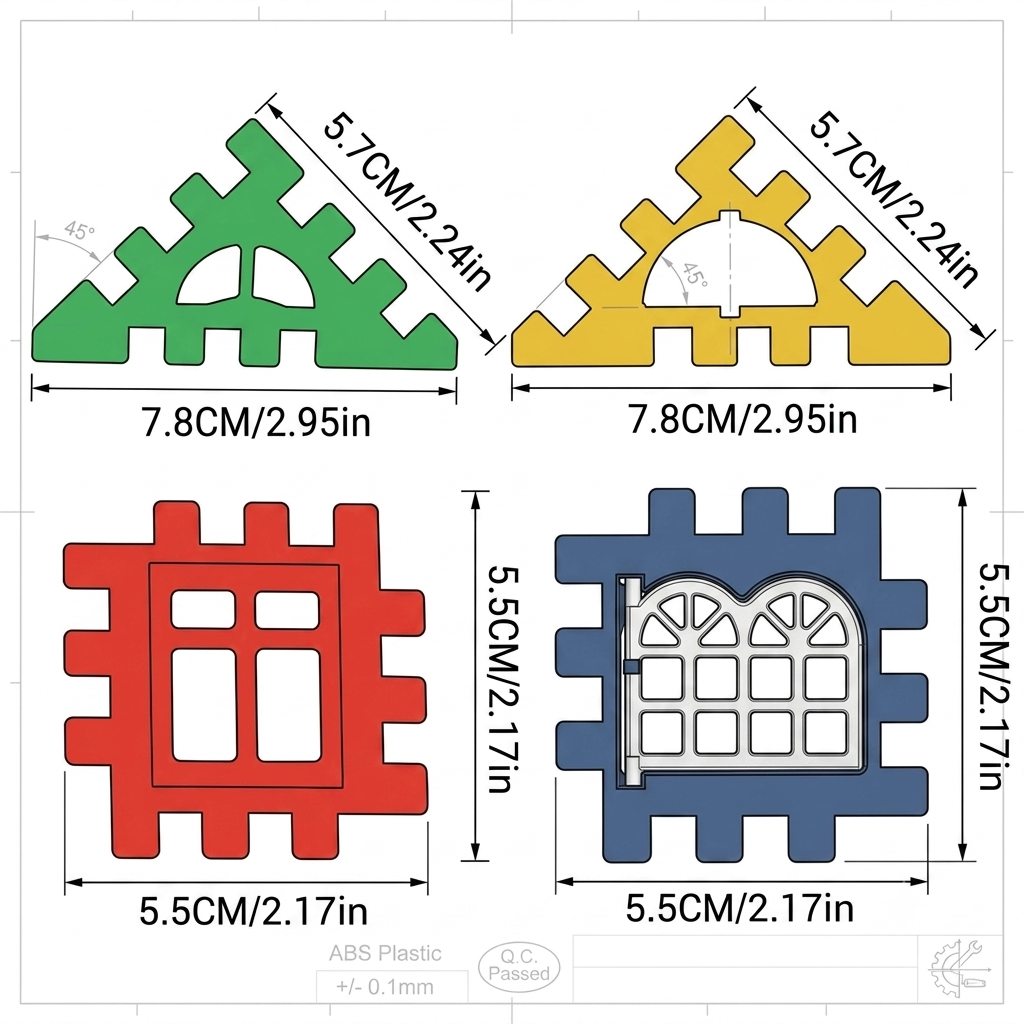 Geogiid Builder Set – 48-Piece Interlocking Block Set